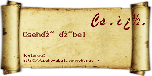 Csehó Ábel névjegykártya