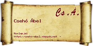 Csehó Ábel névjegykártya
