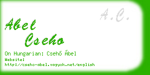abel cseho business card
